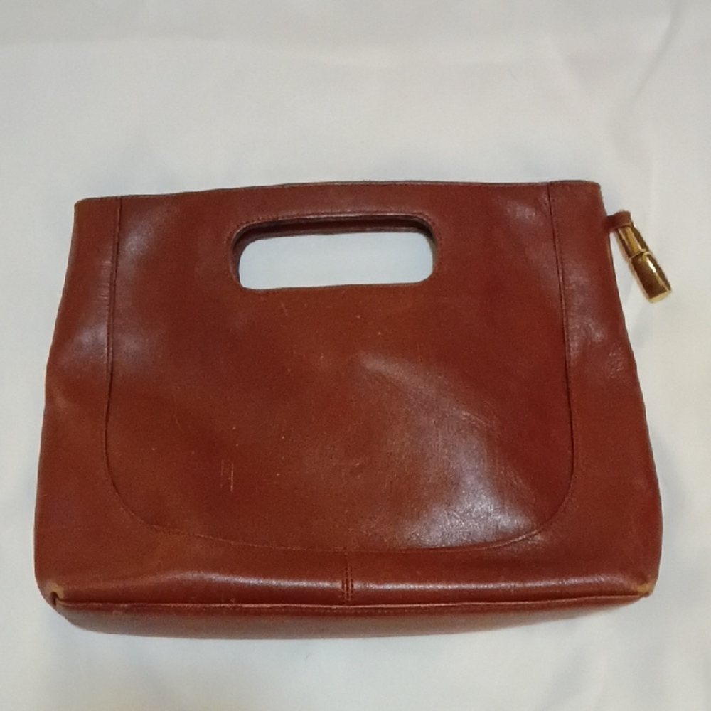 Liz Claiborne Brown Leather Clutch